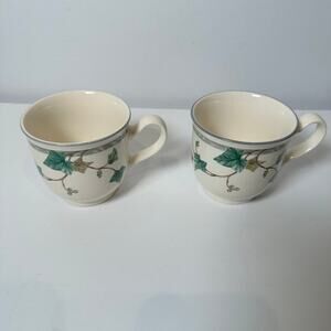 Keltcraft Noritake Ivy Lane Mugs Coffee Tea Cup 9180 Ireland Set of 2